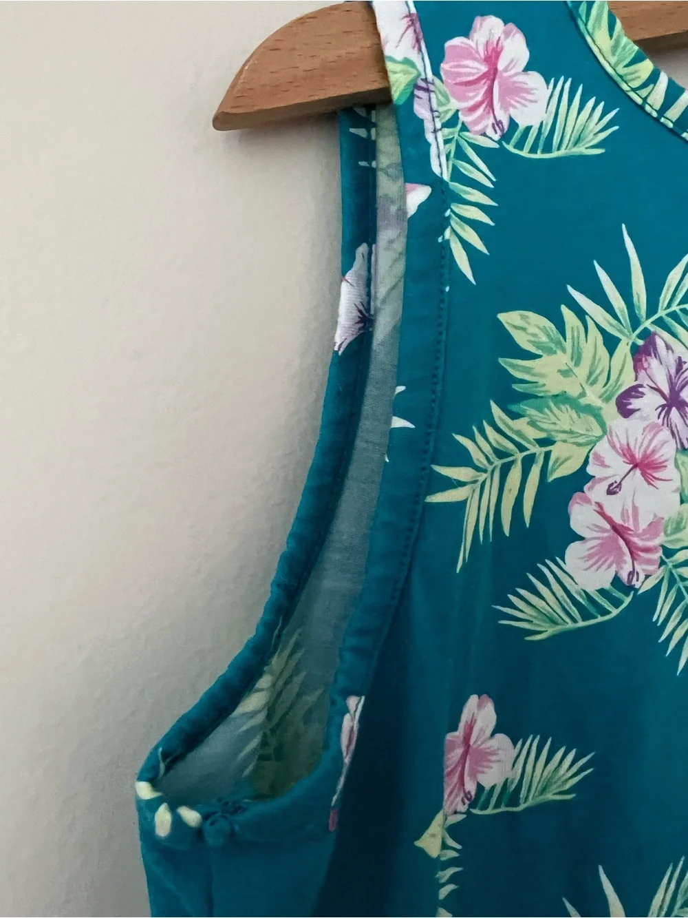 The Children's Place | Teal Floral Tropical Tank Dress #304656 Sz L (10/12) - Picture 8 of 12